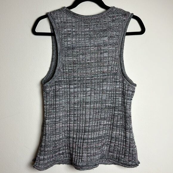 Pilcro Charcoal Ribbed Tank Top - Picture 5 of 6